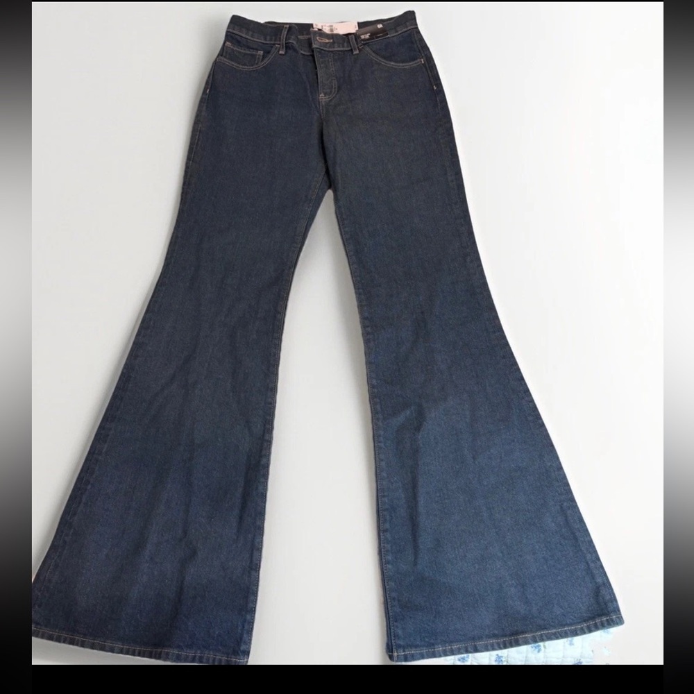Express Dark Blue Flare Jeans